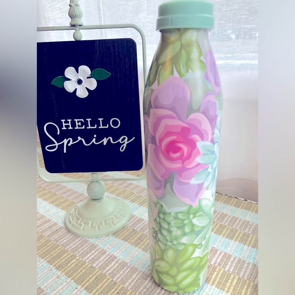 TAL STAINLESS STEEL WATER BOTTLE SUCCULENT/CACTUS DESIGN
